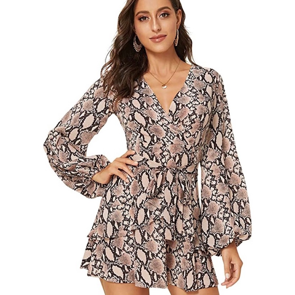 Snake skin mini dress